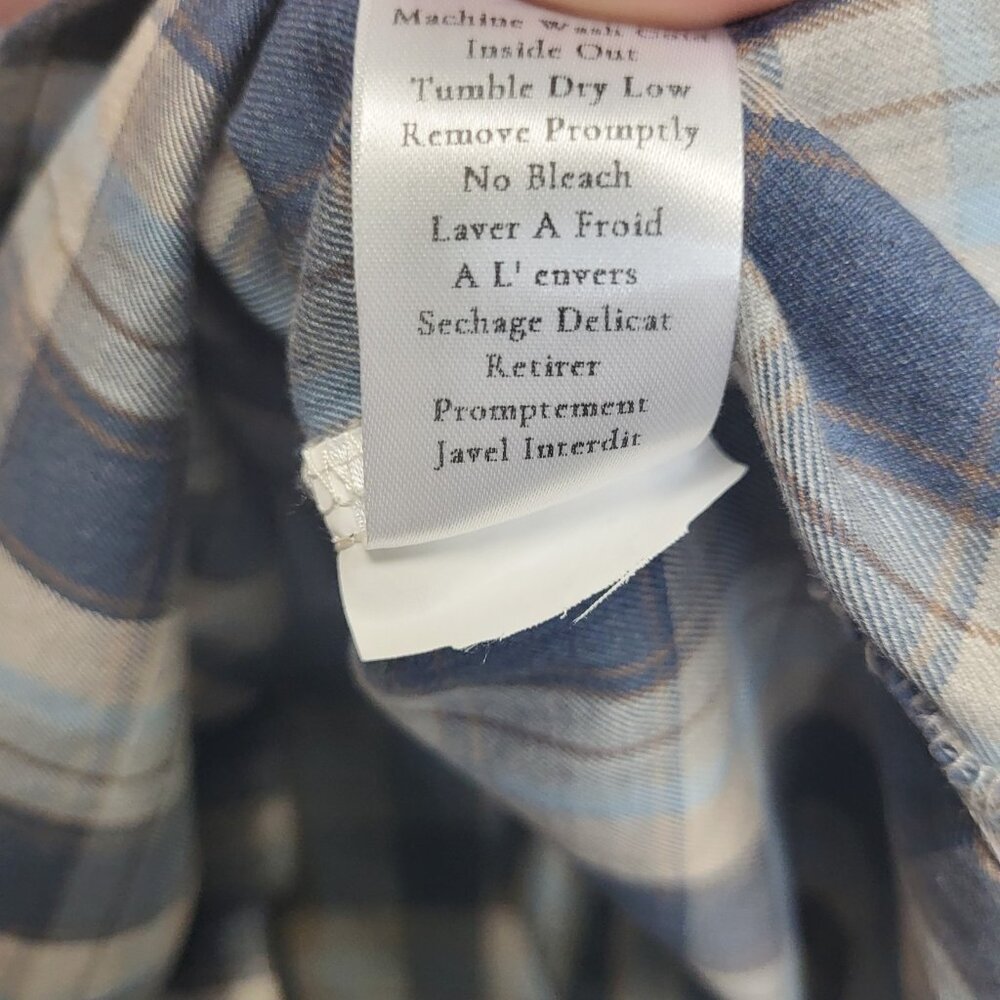 Frank & Eileen Shirley Plaid Oversized Button-Up Shirt Womens Size Small - Picture 10 of 10